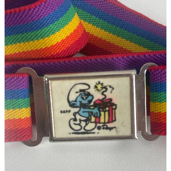 Rare Vintage 1980s  Magnetic Smurf Children’s Elastic Magnetic Belt - Picture 4 of 4